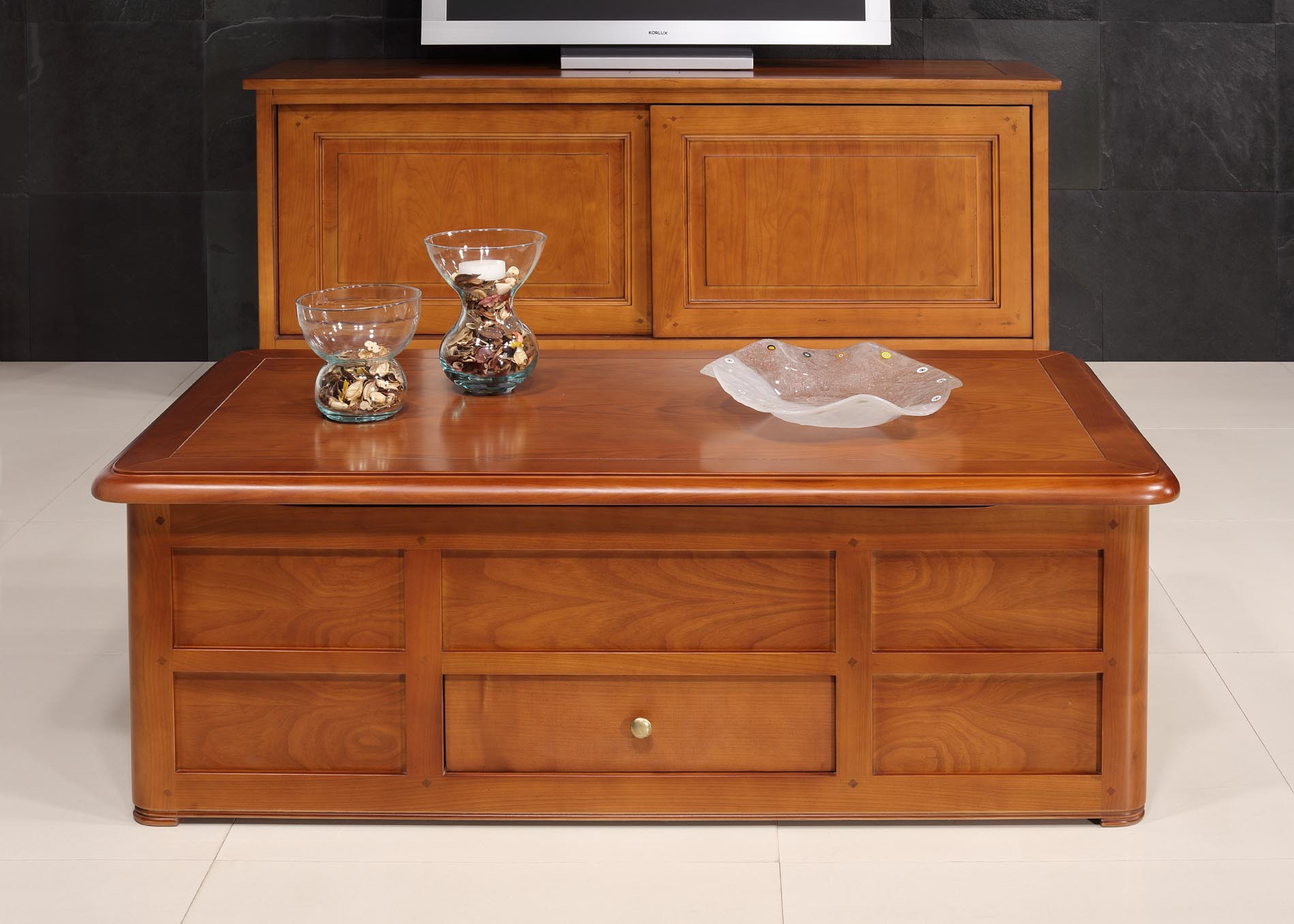 Table Basse Bar ine  en Merisier de style Louis Philippe