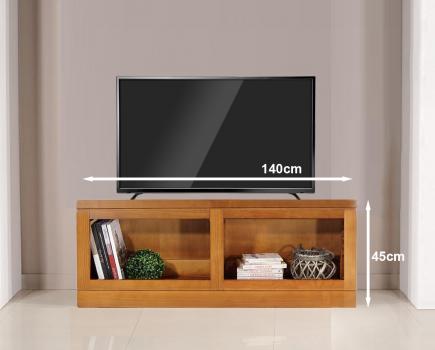 Meuble tv Sylvia de ligne contemporaine  en merisier massif (voir croquis)