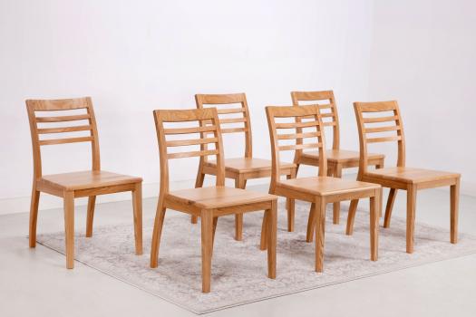 Lot unique de 6 chaises Florian s Chêne massif design contemporain Quantité très limitée : un seul lot disponible – une occasion rare à ne pas manquer !
