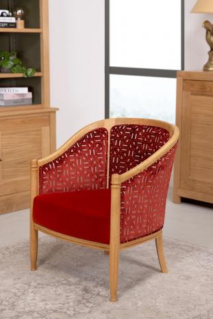 Fauteuil Cabriolet   en Chêne Massif de style Louis Philippe DERNIER EXEMPLAIRE DISPONIBLE