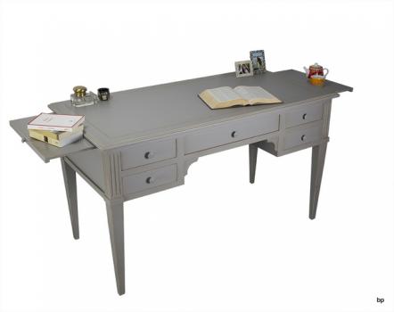 Bureau Ministre Mathilde réalisée en Merisier Massif de style Directoire GRIS ANTIK