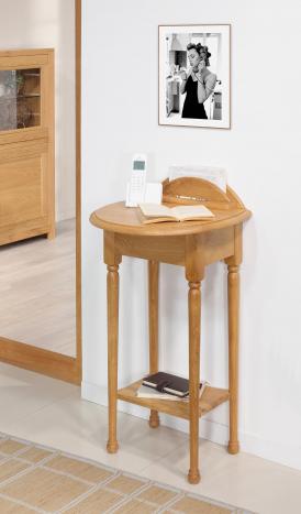 Table  de rangement ou Téléphone  Antoine réalisée en Chêne de style Louis Philippe