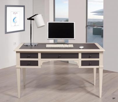Bureau Ministre   en Chêne Massif de style Directoire Bi-color
