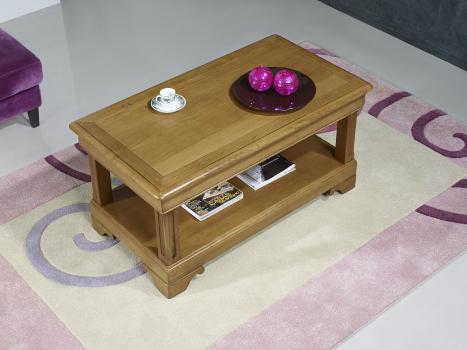 Table basse Eliot réalisée en Chêne de style Louis Philippe