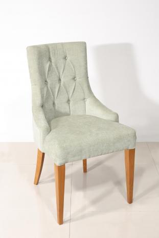 Chaise de séjour Capitonnée 4 pieds en Merisier Massif 